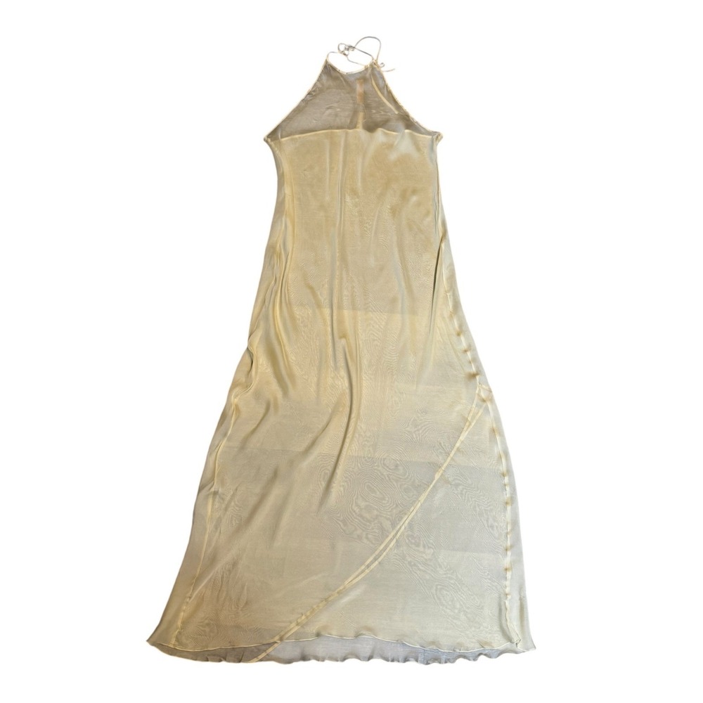 SKIMS Romance Halter Slip Dress Butter Yellow 100% Silk 3X New - Picture 2 of 5